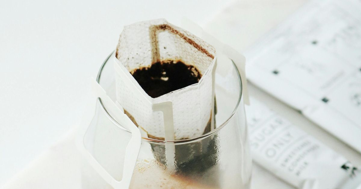 Tea Bag in Clear Glass Cup