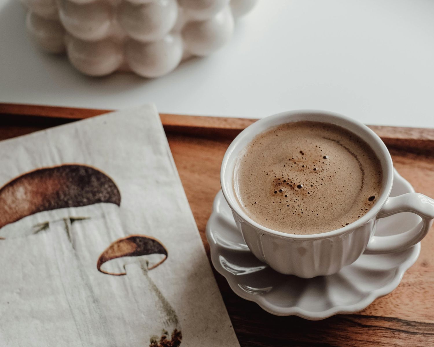 Mushroom coffee in a mug