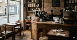 Quiet empty coffee shop