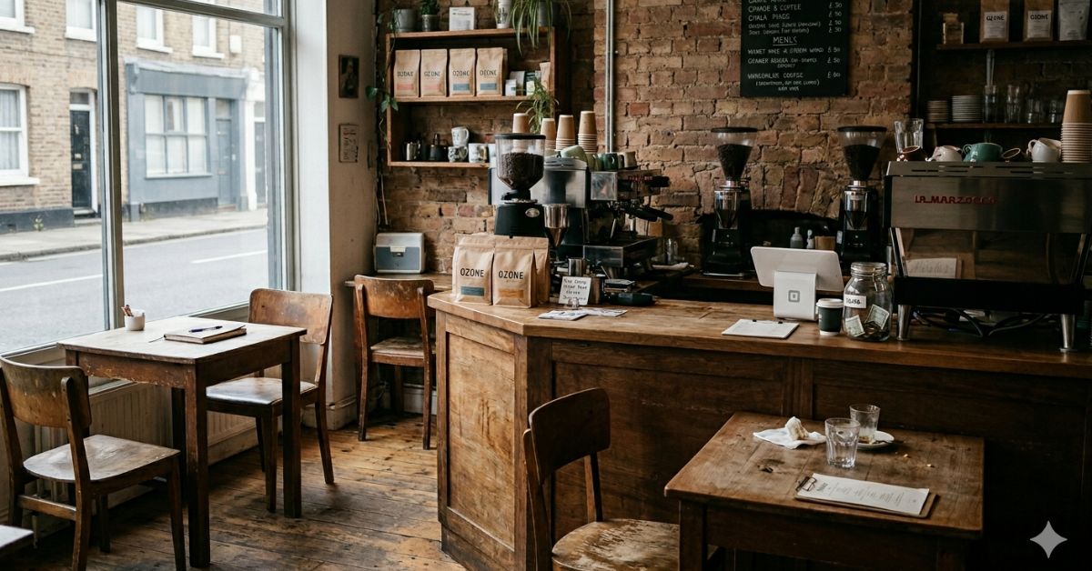 Quiet empty coffee shop